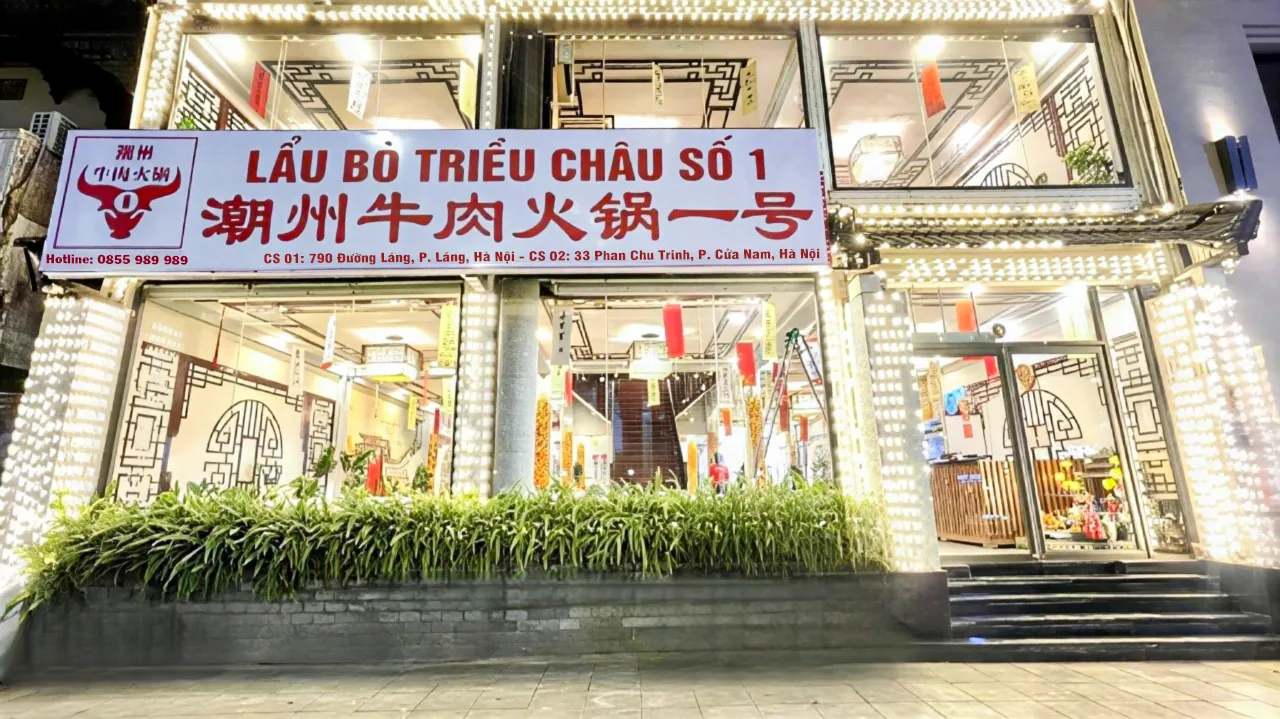 Không gian Lẩu Bò Triều Châu Số 1 – Số 33 Phan Chu Trinh, Phường Cửa Nam, Hà Nội